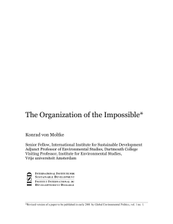 The Organization of the Impossible