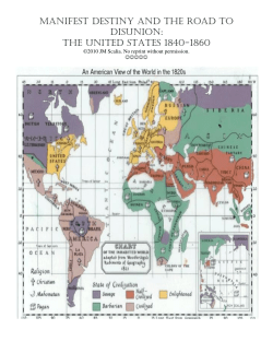 manifest destiny and the road to disunion: the united