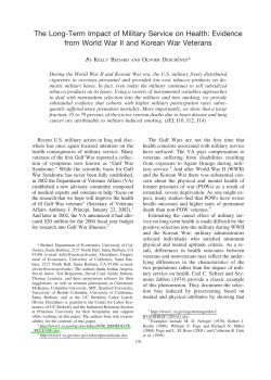 The Long-Term Impact of Military Service on Health