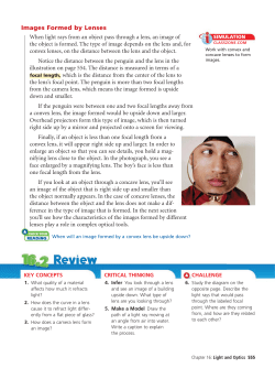 Images Formed by Lenses