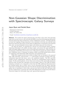Non-Gaussian Shape Discrimination with Spectroscopic Galaxy