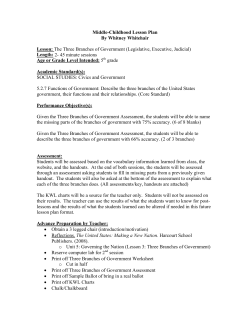 The Three Branches of Government