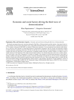 Economic and social factors driving the third wave of democratization
