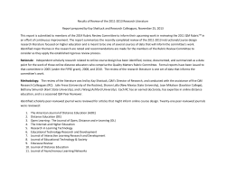 2013 Literature Review Summary Report