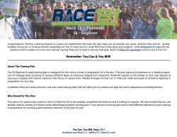 RACE 13.1 TRAINING 5k &bull; Beginner