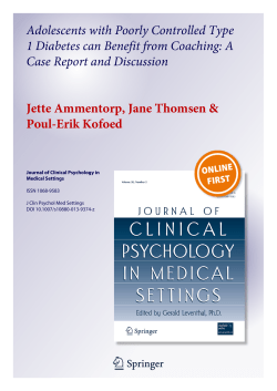 Adolescents with Poorly Controlled Type 1 Diabetes