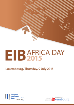 EIB Africa Day 2015 programme