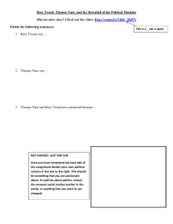 Boss Tweed, Thomas Nast, and the Downfall