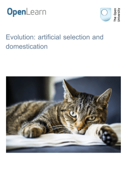 Evolution: artificial selection and domestication