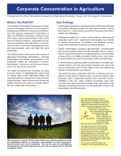 Corporate Concentration in Agriculture