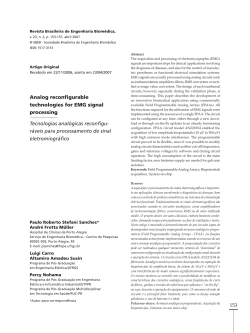 153 Analog reconfigurable technologies for EMG signal processing