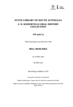 bill reschke - State Library of South Australia