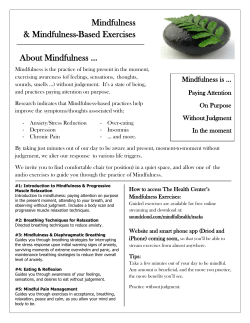 Mindfulness App and Related Exercises