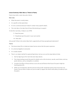 Lesson Summary: Main Idea vs. Theme in Poetry