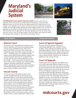 Maryland`s Judicial System