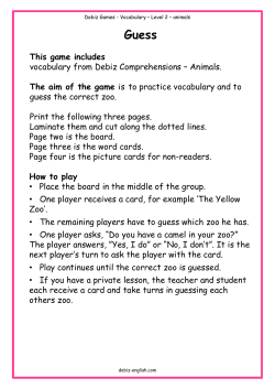 This game includes vocabulary from Debiz Comprehensions