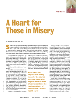 A Heart for Those in Misery - Catholic Health Association