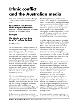 Ethnic conflict and the Australian media