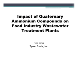 Impact of Quaternary Ammonium Compounds on Food Industry