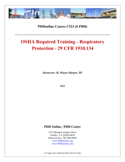 OSHA Required Training - Respiratory Protection - 29