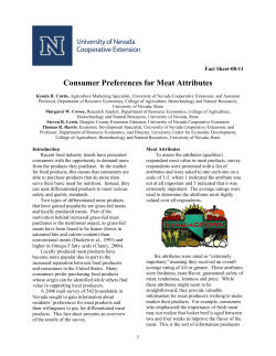 Consumer Preferences for Meat Attributes