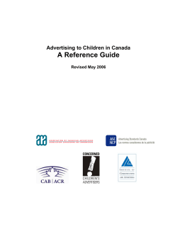 Advertising to Children in Canada