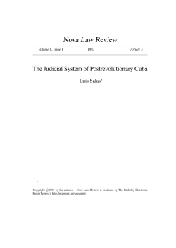 The Judicial System of Postrevolutionary Cuba