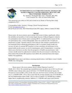 Page 1 of 16 ENVIRONMENTAL FACTORS INFLUENCING ARAB
