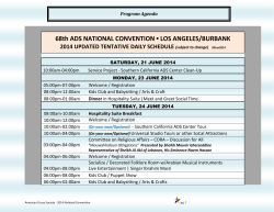 68th ADS NATIONAL CONVENTION LOS ANGELES/BURBANK