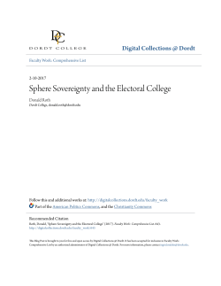 Sphere Sovereignty and the Electoral College