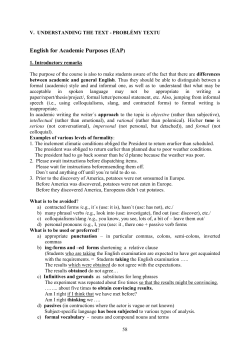 English for Academic Purposes (EAP)