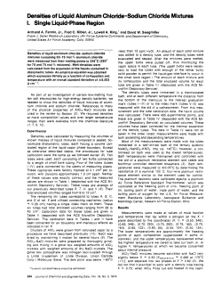 Densities of Liquid Aluminum Chloride-Sodium Chloride