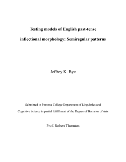 Testing models of English past-tense inflectional