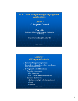 ECET 264 C Programming Language with Applications C Program