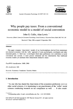 Why people pay taxes" From a conventional economic model to a