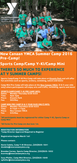 New Canaan YMCA Summer Camp 2016 Pre