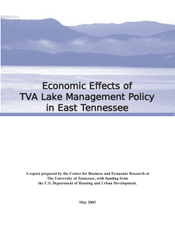 effects of tva lake managment policy in east tennessee