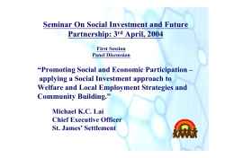 Seminar On Social Investment