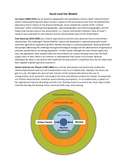 Rural Land Use Models