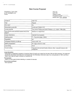 HIST 472 - Academic Institutional Research