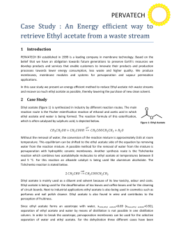 Ethyl Acetate recovery