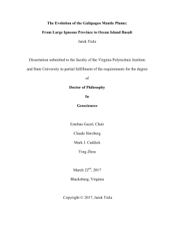The Evolution of the Gal&aacute;pagos Mantle Plume: From Large Igneous