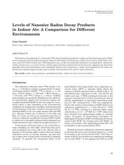Levels of Nanosize Radon Decay Products in Indoor Air: A