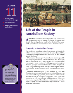 Ch11 Life of the People in Antebellum Society