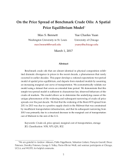 On the Price Spread of Benchmark Crude Oils