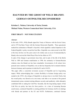 Haunted by the Ghost of Willy Brandt