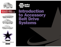 Engine Belt System Overview