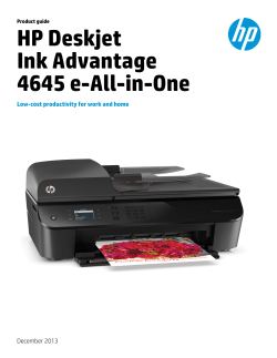 Product guide | HP Deskjet Ink Advantage 4645 e-All-in-One