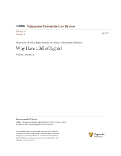 Why Have a Bill of Rights? - ValpoScholar