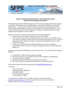 Page 1 of 3 SOCIETY OF FIRE PROTECTION ENGINEERS